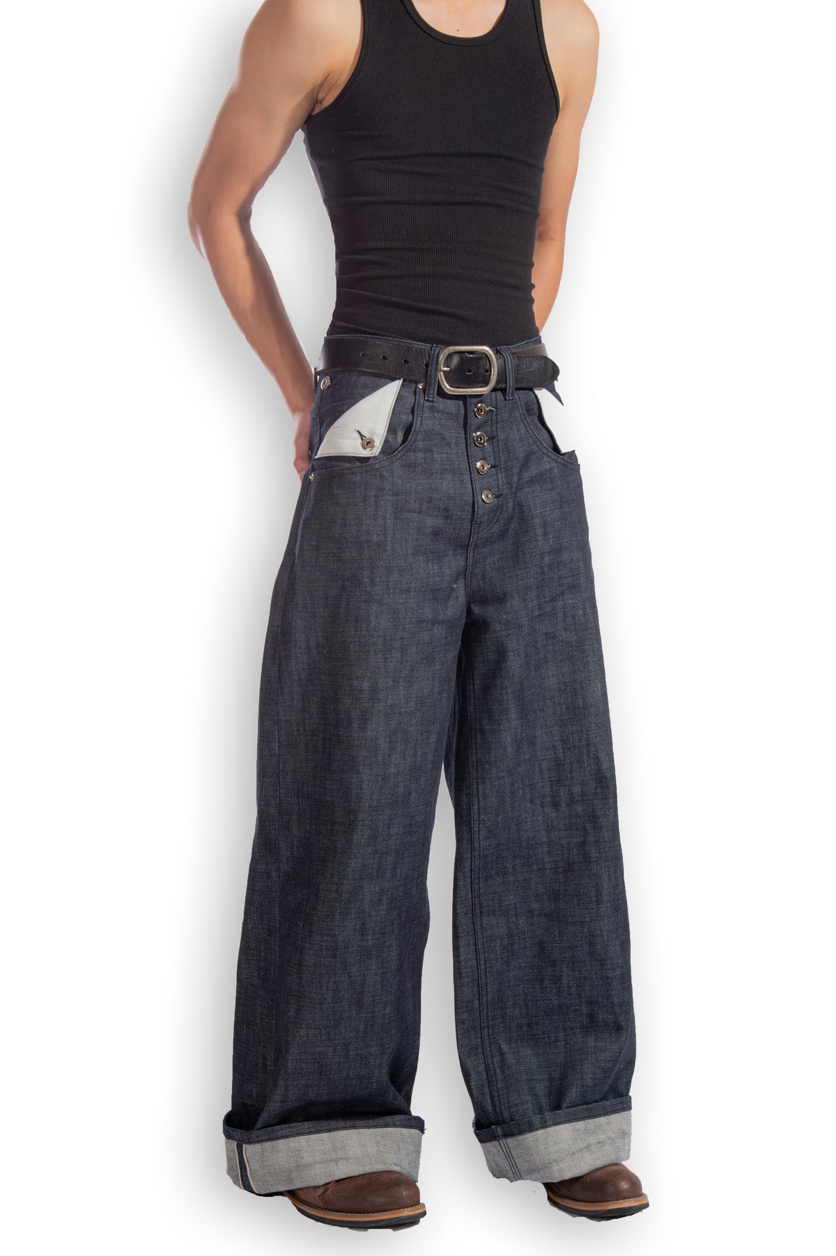 INDIGO BLUE SELVEDGE SLUB DENIM
