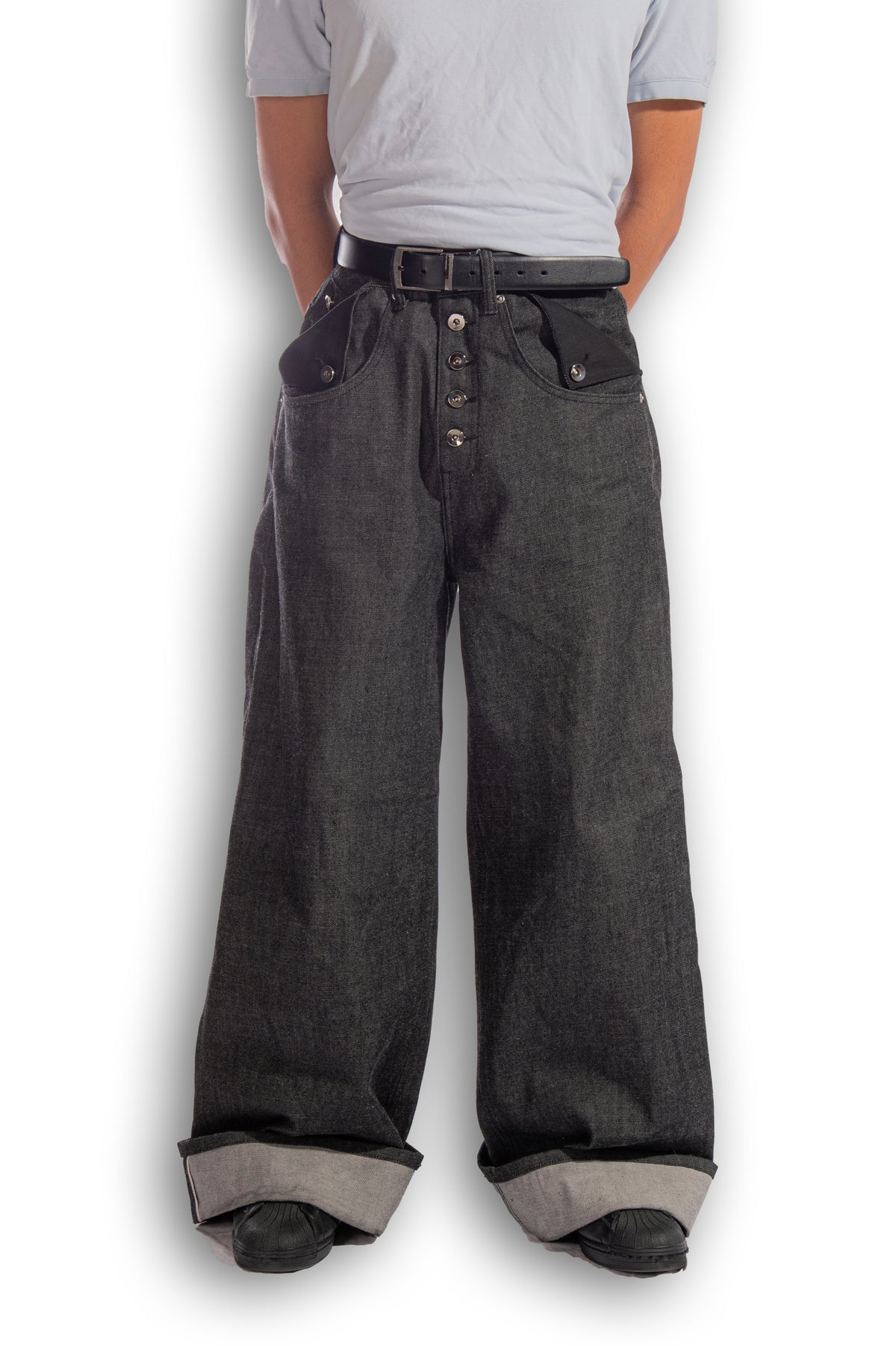 BLACK SELVEDGE SLUB DENIM