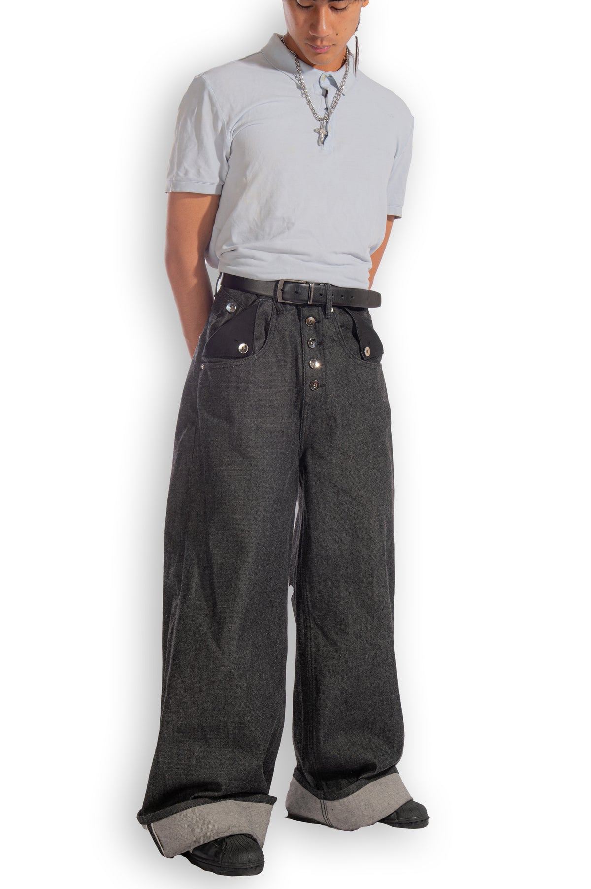 BLACK SELVEDGE SLUB DENIM