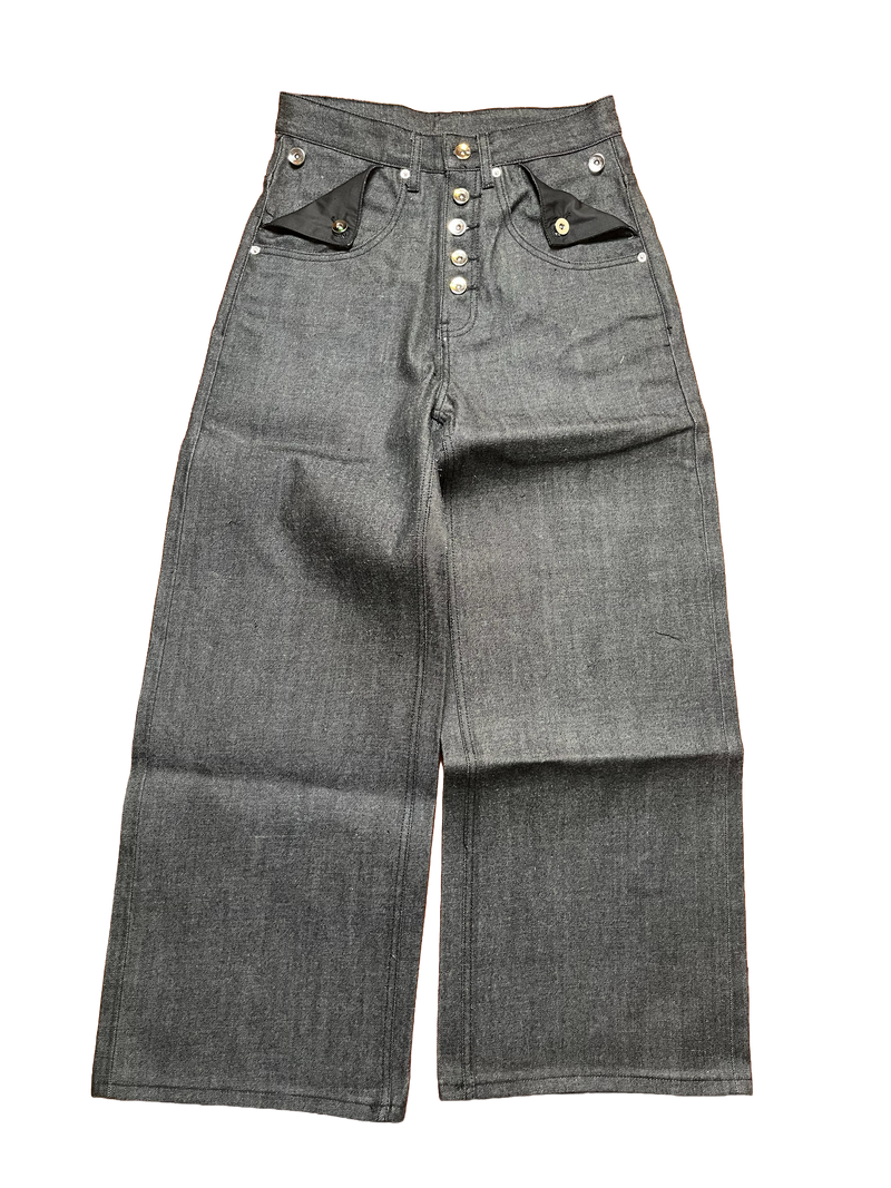 BLACK SELVEDGE SLUB DENIM